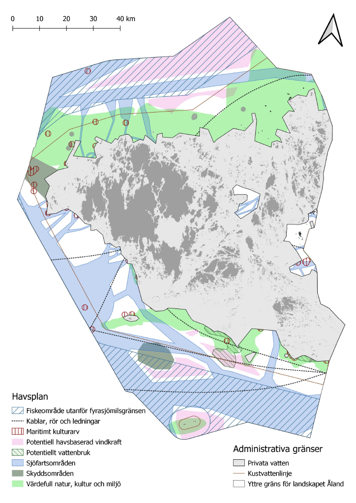 Ålands havsplan karta